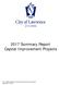 2017 Summary Report Capital Improvement Projects