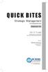 QUICK bites. Strategic Management. [Section A] Om S Trivedi. Eesha Narang. [For CA-Intermediate (IPC) Course]