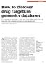 How to discover drug targets in genomics databases