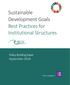 Sustainable Development Goals Best Practices for Institutional Structures