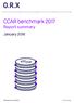 CCAR benchmark 2017 Report summary. January 2018