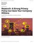 Research: A Strong Privacy Policy Can Save Your Company Millions