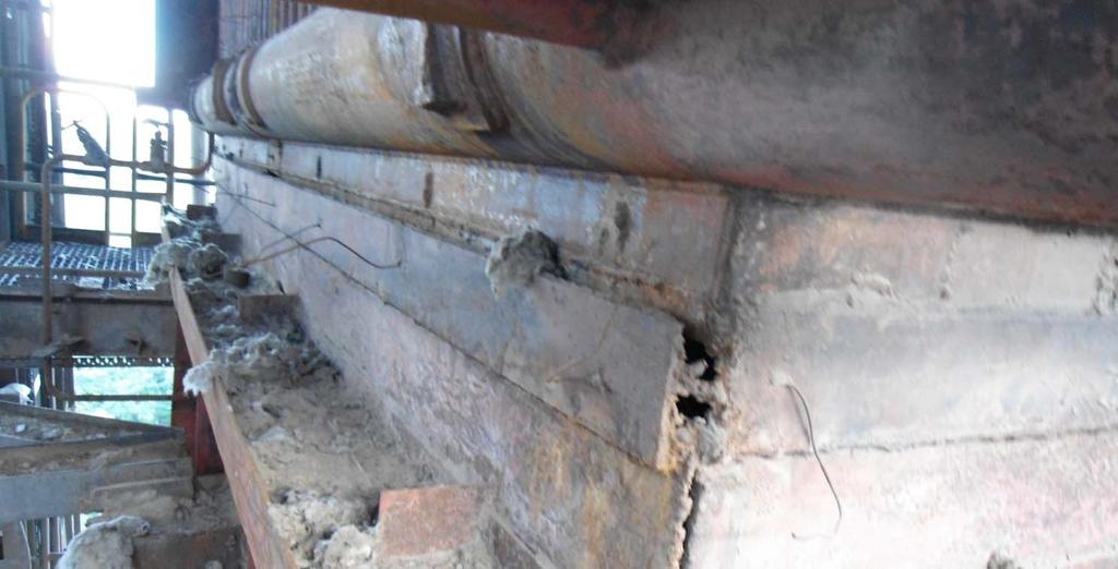 During the explosion, the improperly fused weld joint had