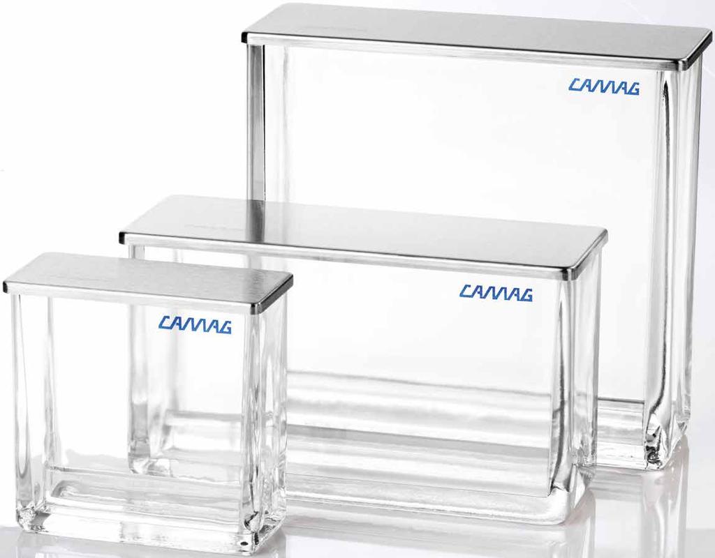 CAMAG Flat Bottom Chamber 022.5259 for plates 20 20 cm, with stainless steel lid 022.5250 for plates 20 20 cm, with glass lid 022.5257 for plates 20 20 cm, without lid 022.