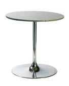 Table, grey top, chrome stand 30