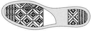 shoe sole, indicated by a dotted line, was registered as a position trade mark. The schematic representation of the sole is an unprotected element of the trade mark.