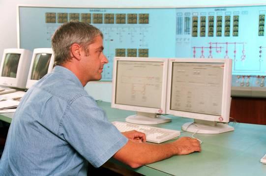 Supervisory level: SCADA (SCADA = Supervisory Control and Data Acquisition) - displays the current state of the process (visualization) - display the alarms and events (alarm log, logbook) - display