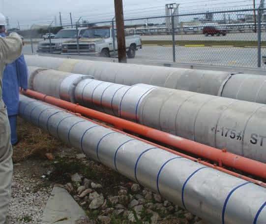Multi-Layer Wrap Pipe 3. Install metal cladding and seal with specification-approved sealant.