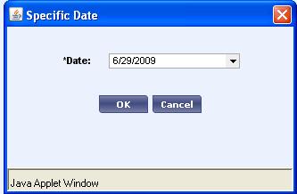 Click the drop down list in Date: Select the Specific Date Option Select the date you wish to view
