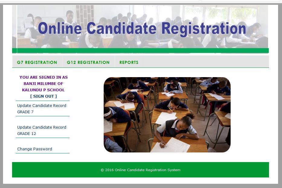 4.3.4 Registering Candidates The School guidance teacher is responsible for registering candidates at a school level.