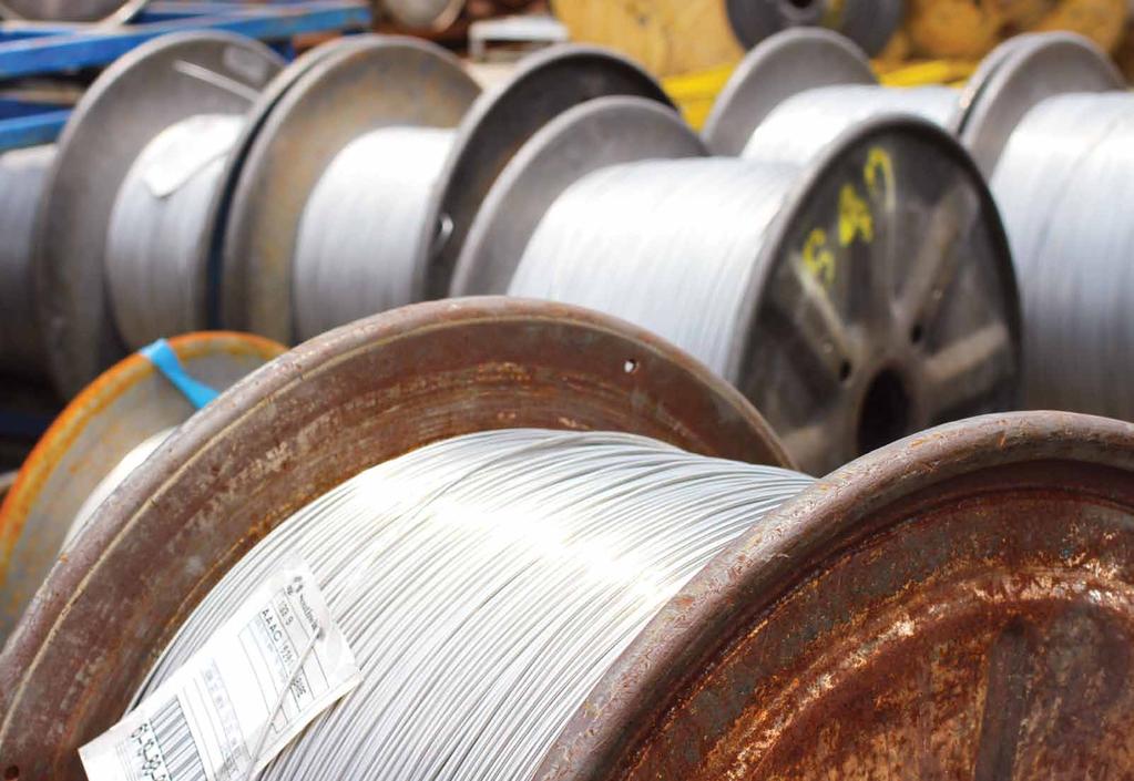 3000 Recycling 2500 metric tons 2000 1500 1000 500 0 2008 2009 2010 AVG Recycling includes the steel spools we receive from suppliers,