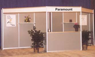 Veltex A. Invite prospects into this 10'x20' booth for an intimate discussion of your products or services.