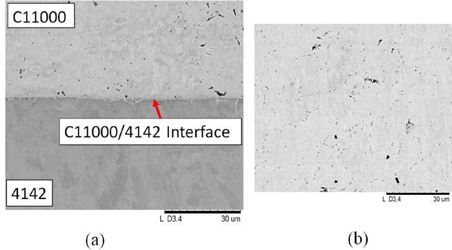 Interestingly for Process (I) and (II) the effects of increasing heat input on the copper deposit near the Fe/Cu interface is clearly shown in Figure 5.
