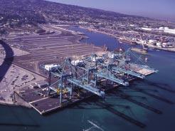 PORT DEVELOPMENT So long as it s green The on/off New Century container terminal at Berth 100, Los Angeles is on again following a negotiated settlement between the port, China Shipping and community