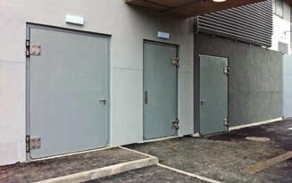 FLOOD PROOF SECURITY DOORS Our new range of fl ood proof security doors are fl ood proof whenever they are locked and due to their steel frame and construction, they are able to operate