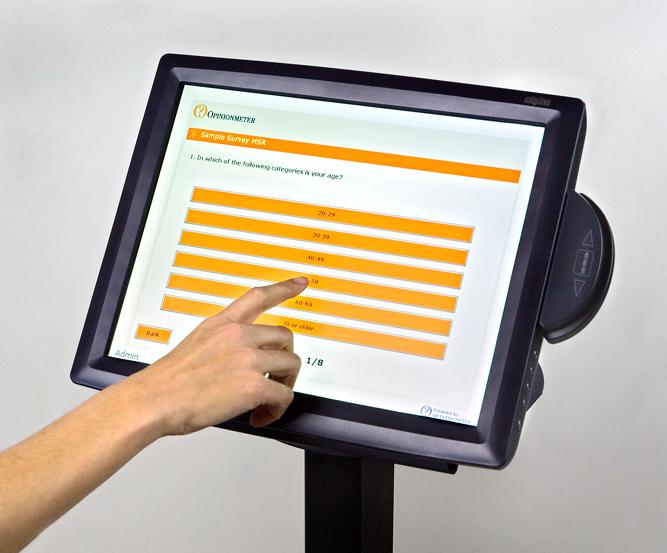 Opinionmeter TouchPoint: Multimedia Touch screen system The simple to use touch screen kiosk is ideal for capturing spontaneous feedback in fastpaced service environments.