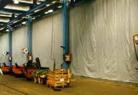 Products can be supplied for horizontal applications (welding blankets) or vertical solutions (curtains).