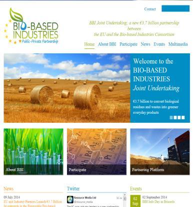 Bio-based Industries Joint Undertaking (BBI JU) Objectives: Resource efficiency Sustainable low carbon economy Increase economic growth in rural