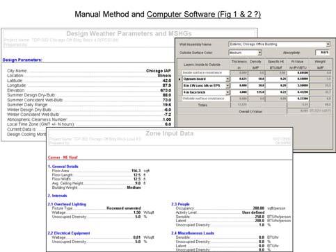 Whether you are using a software program or doing a quick manual load calculation, many of the preliminary steps are similar. Figure 1 shows a portion of a manual load calculation form.
