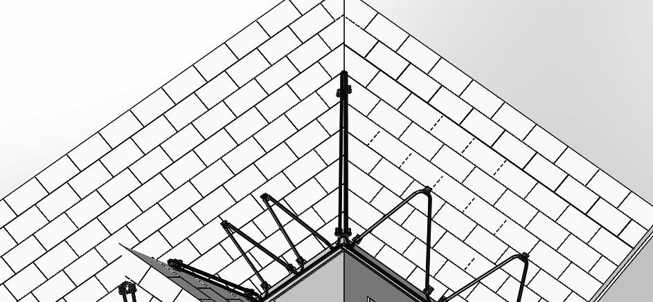 VALLEYS (Angled areas where two sections of roof meet) Cable Placement: Run the