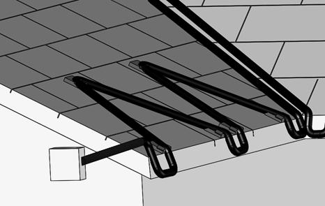 If the Standard Pitched Roof Does Not Have a Gutter: The lower
