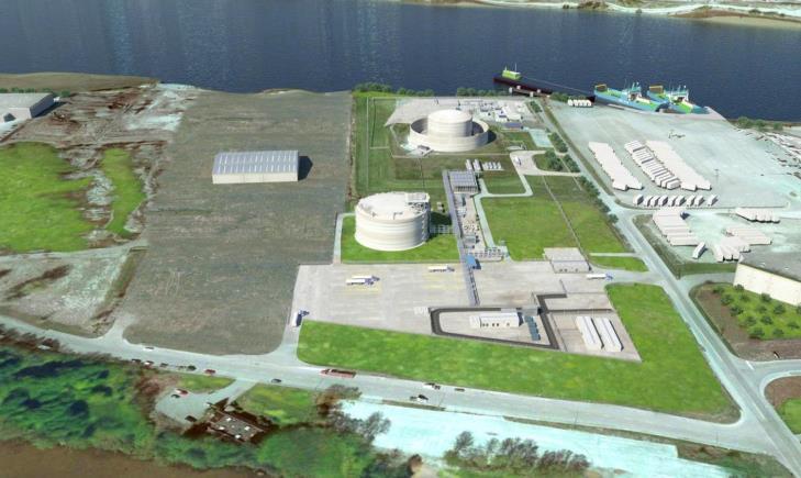 Alternate 2 Canadian LNG supply Tilbury Phase 1a expansion (Artist Rendering) - Aerial view WesPac has direct access to Tilbury LNG (Fortis BC) Located on