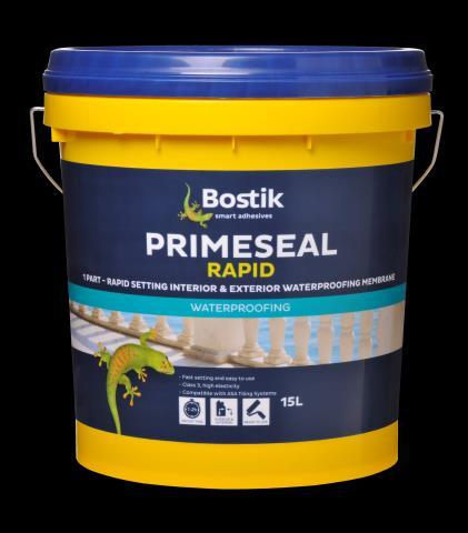 Recoat in 1-2 hours @ 22ο C & 50% Can be tiled after 4 hours Compatible for tiling with Bostik ASA tile adhesive system Excellent adhesion to concrete; rendered masonry; wet area plasterboard; FC