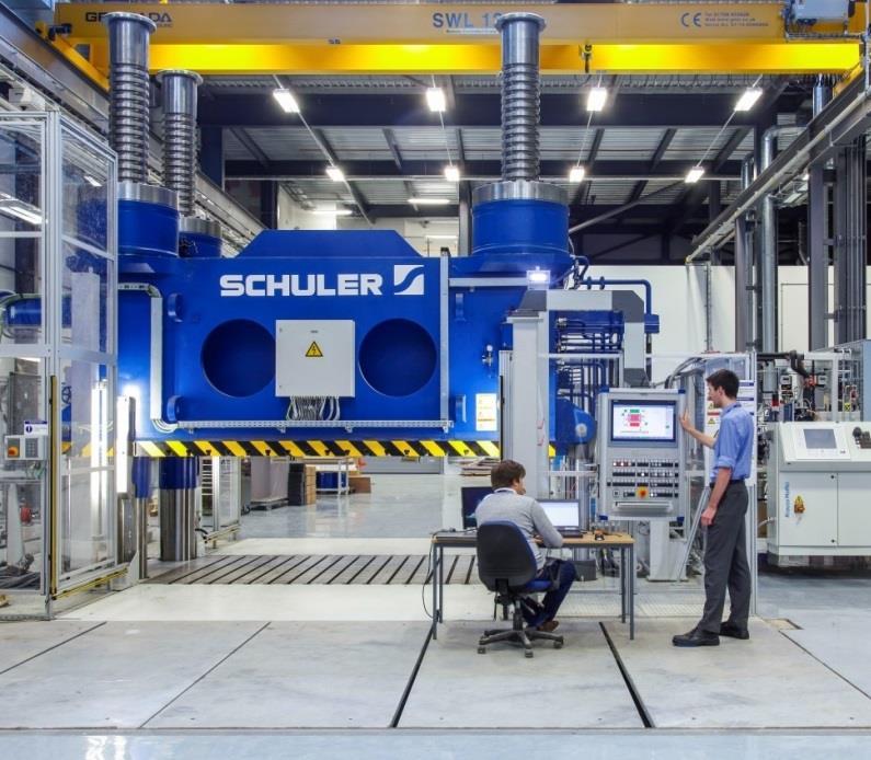 THE NEW SCHULER COMPACT PRESS DESIGN MAIN CHARACTERISTICS Reduced building costs Use of existing building with reduced height Highest output Minimal parts rejection Flexibility Presses