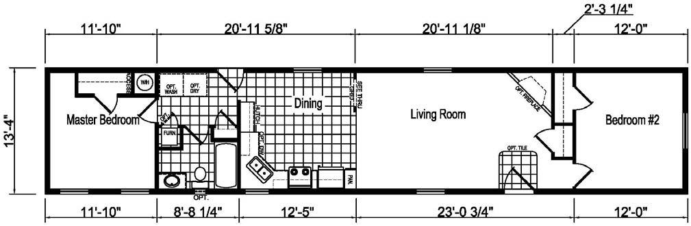 nominal exterior floor size.