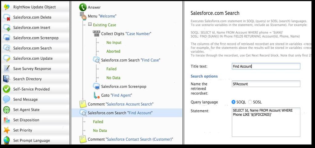 Salesforce Contact Center: IVR, Chat bots & Automation IDENTIFICATION Identify callers by phone or case number, prioritize them based on their data in Salesforce