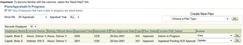 Approve an Annual Appraisal 1. Begin at the Performance Appraisal Application Main Page (see Pg 2)