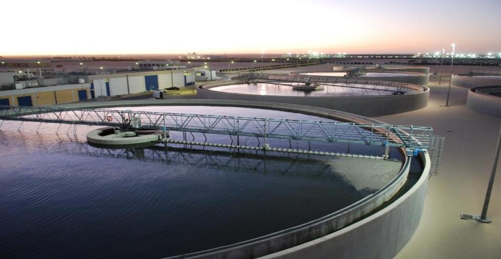Figure 1: Wastewater Treatment Facility at Sulaibiya near Kuwait City The Sulaibiya plant currently treats up to 375 million imperial gallons.