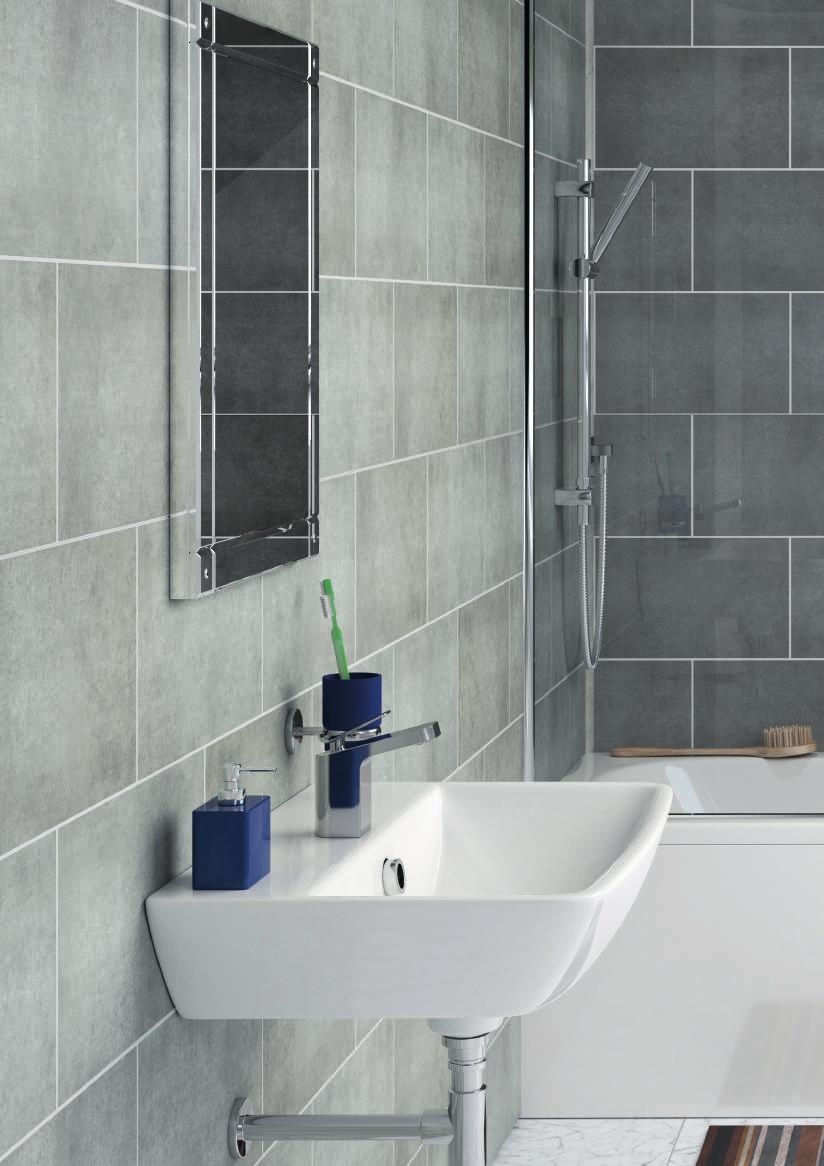 CREATE A STUNNING LOOK WITH TILE Style All the style of tiles - without the cost, fussy fitting, mess and maintenance.