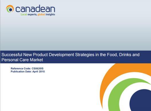 Related reports Successful New Product Development Strategies in the Food, Drinks and Personal Care Market Canadean has studied the best new product development, cross-category innovation, and