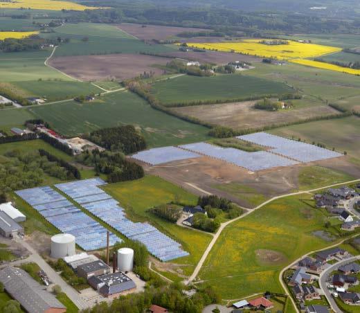 19 000 m³ Borehole thermal energy storage (pilot) 8 000 m² Solar collectors (2007) 10 600 m² Solar