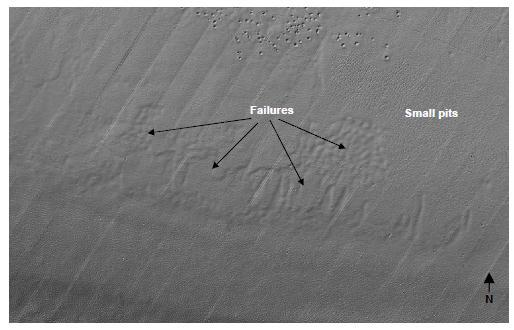 106 of 279 Figure 4-23 Shaded relief image of seabed, seabed failure (1.6 km x 2.