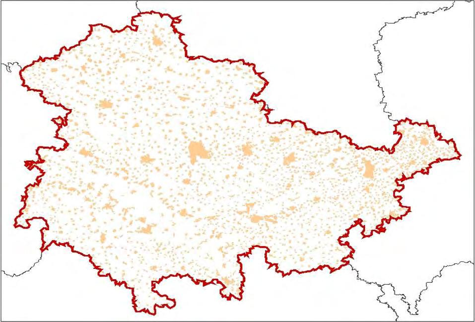 Supply Model Network Objects VISUM Graphics: Territories Within Thuringia: 2.