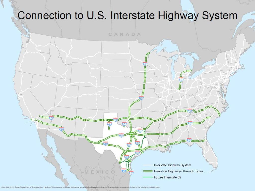 Importance of the Interstate System Texas is an integral part of the national interstate system.