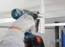 Gyproc plasterboards, Glasroc specialist boards, Gyptone boards or Rigitone boards are then screw fixed to the