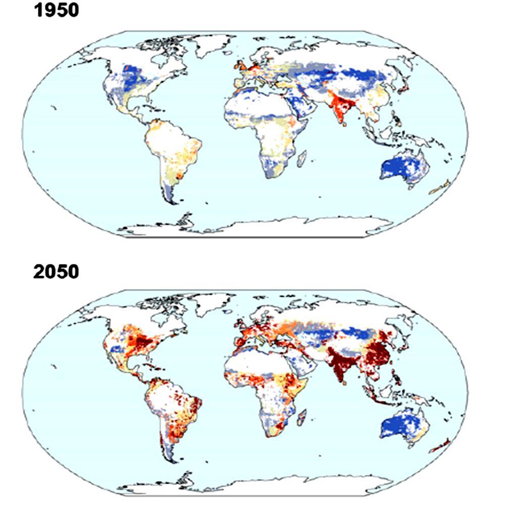 Global Trends in Nitrogen Budgets 1950 2050 IAASTD 2050: a world with an increasing population, continuous economic growth, increasing per-capita consumption, and important shifts in human diets to