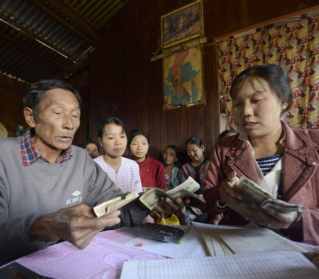 Credit can extend into remote areas such as rural Chin State through self-help groups.