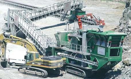 optionally in or against feeding direction generously dimensioned conveyor belts integral folding stacker conveyors sprocket-wheel drive with sensor control (filling level sensor) Integral screening