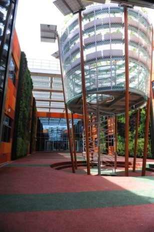 BUILDING AS TEACHING TOOL ECO-COURTYARD WITH LIVING WALL AND ECO-TREE
