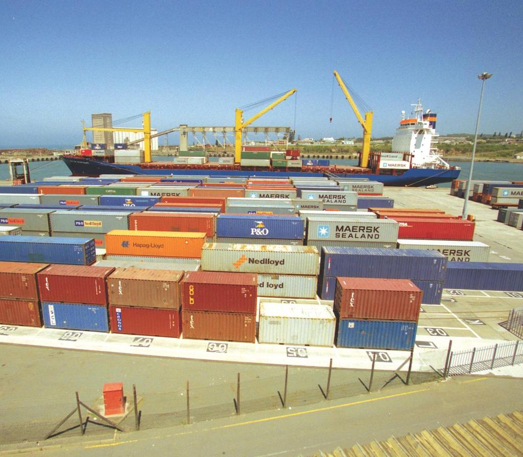 TERMINALS: EASTERN CAPE EAST LONDON TERMINAL CAPACITY 1 339 ground slots 93 000 TEU s