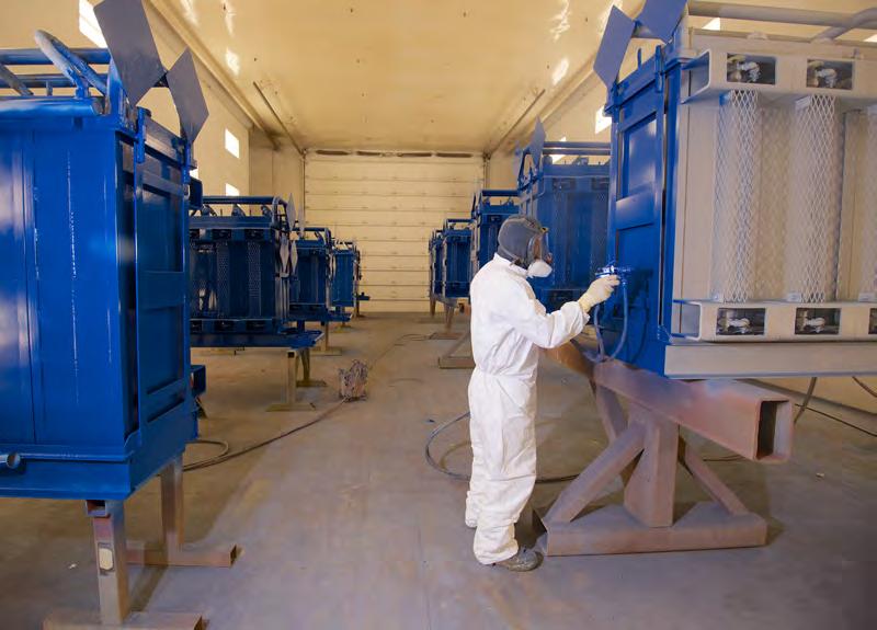 PAINT Nalco FabTech has a dedicated paint booth with over 4,000 square feet, ensuring that coating massive pieces of equipment or