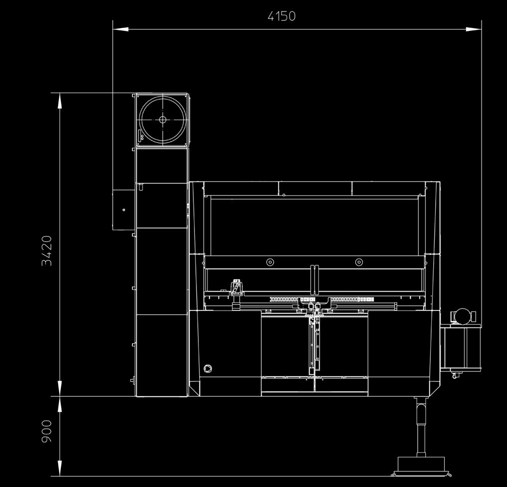 Installation Dimensions C 30: Front View and Top View All dimensions in mm. Power Skiving Module 0.8 3.