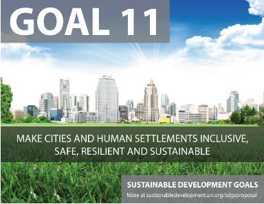 SDG Targets Goals to Land and Water Goal 11 Make cities and human settlements inclusive, safe, resilient and sustainable