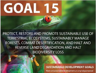 . Goal 15 Protect sustainable use of terrestrial ecosystems, sustainably manage forests, halt and reverse land