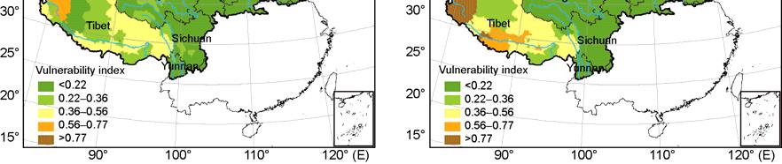 4786 He Y, et al. Chin Sci Bull December (2012) Vol.57 No.36 Figure 2 Vulnerability distribution of Chinese cryospheric changes in the 2050s.