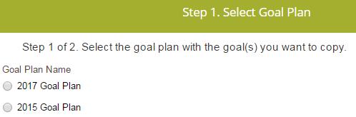 Review the information on the Confirm Link screen and click linking the goals.